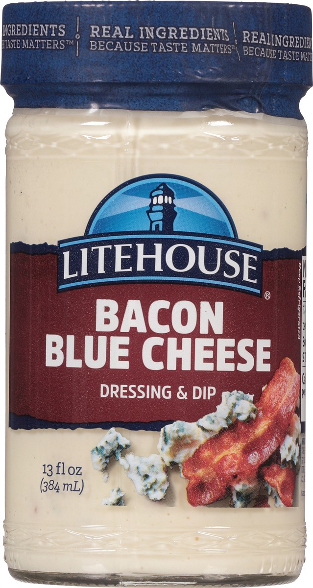 slide 4 of 7, Litehouse Bacon Blue Cheese Dressing & Dip 13 fl oz, 13 fl oz