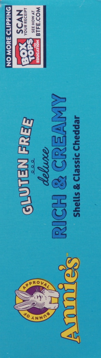 slide 6 of 10, Annie's Gluten Free Macaroni and Cheese Dinner, Deluxe Rich & Creamy, Shells & Classic Cheddar 11 oz, 11 oz