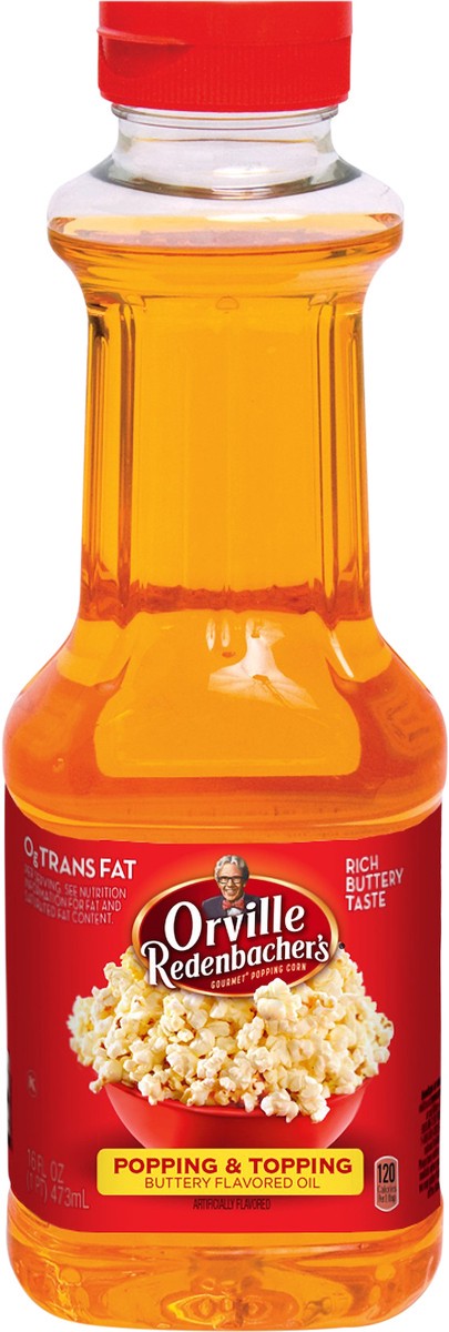 slide 2 of 2, Orville Redenbacher's Popping & Topping Buttery Flavored Oil, 16 Fluid Ounce, 16 fl oz
