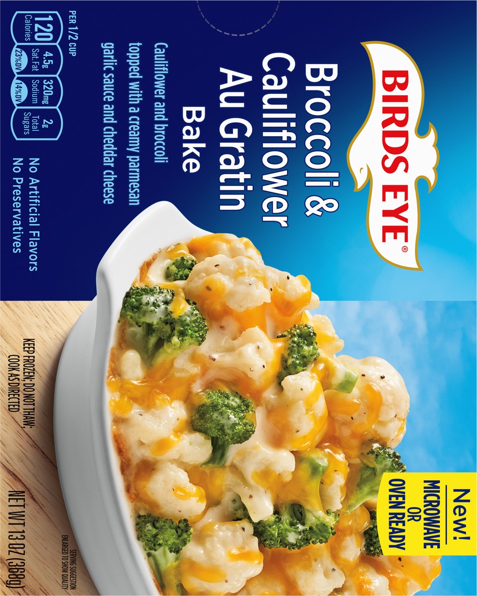 slide 5 of 8, Birds Eye Broccoli & Cauliflower Au Gratin Bake 13 oz, 13 oz