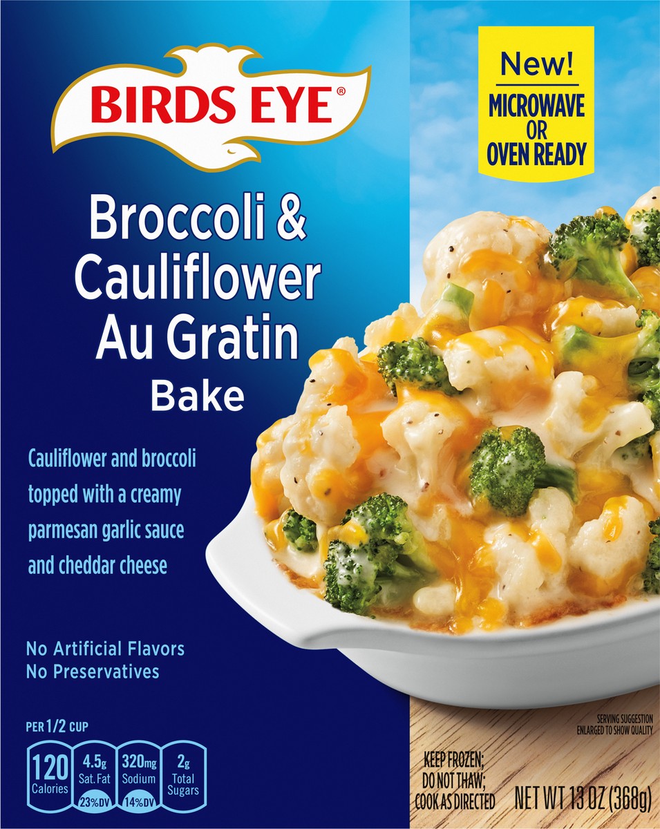 slide 8 of 8, Birds Eye Broccoli & Cauliflower Au Gratin Bake 13 oz, 13 oz