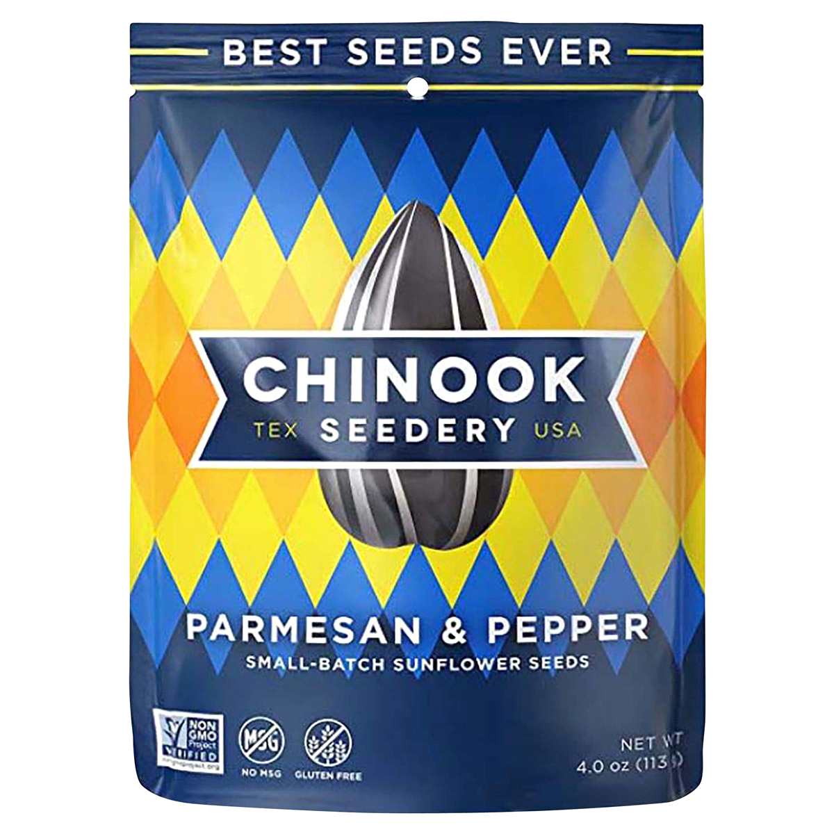 slide 1 of 1, Chinook Seedery Sunflower Seeds Parmesan & Pepper, 4.7 oz