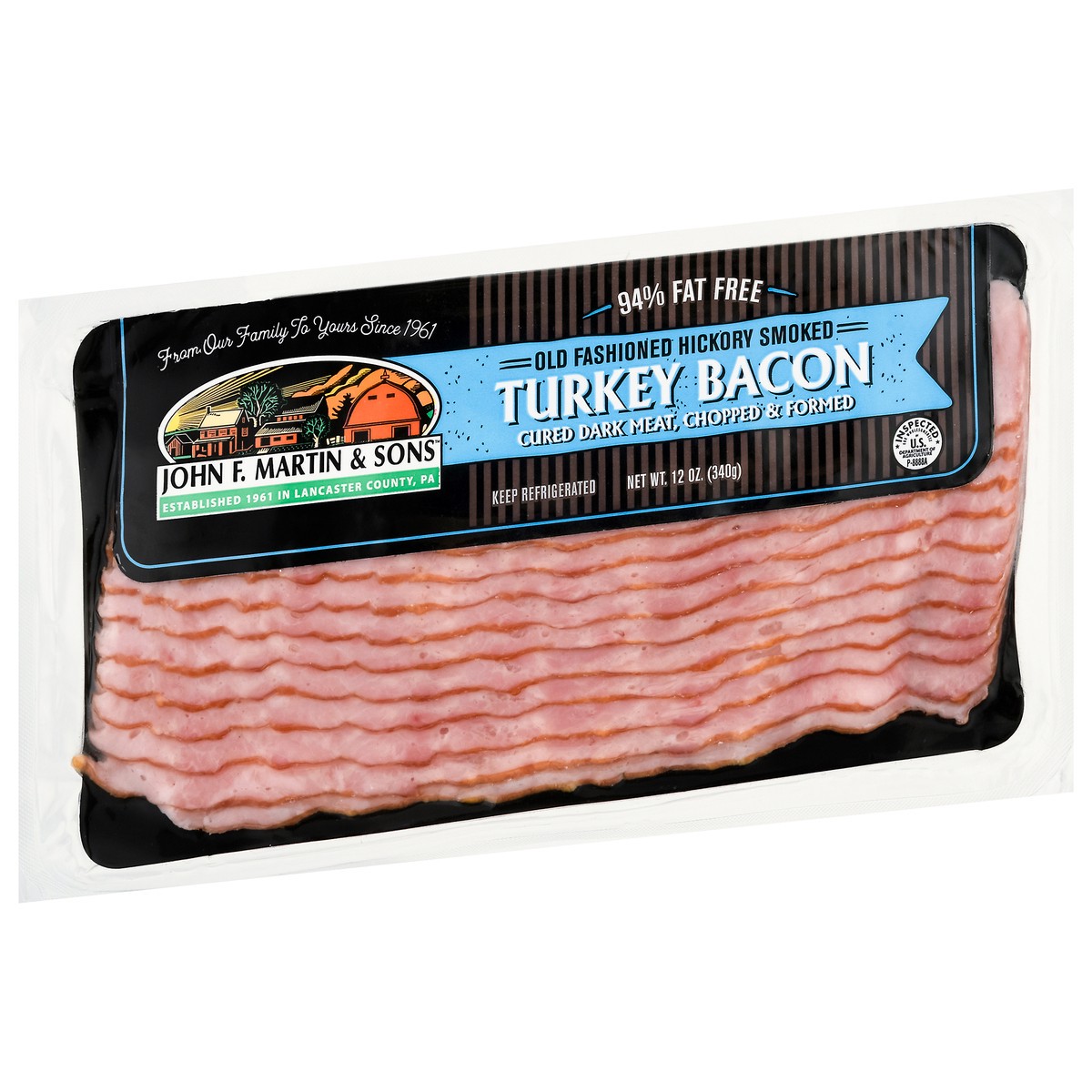 slide 4 of 11, John F. Martin & Sons Old Fashioned Hickory Smoked Turkey Bacon 12 oz, 12 oz