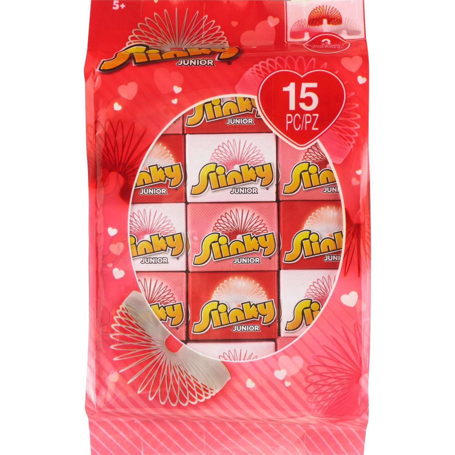 slide 1 of 1, JUST PLAY Slinky 15Pk Valentine's Slinky Jr., 1 ct