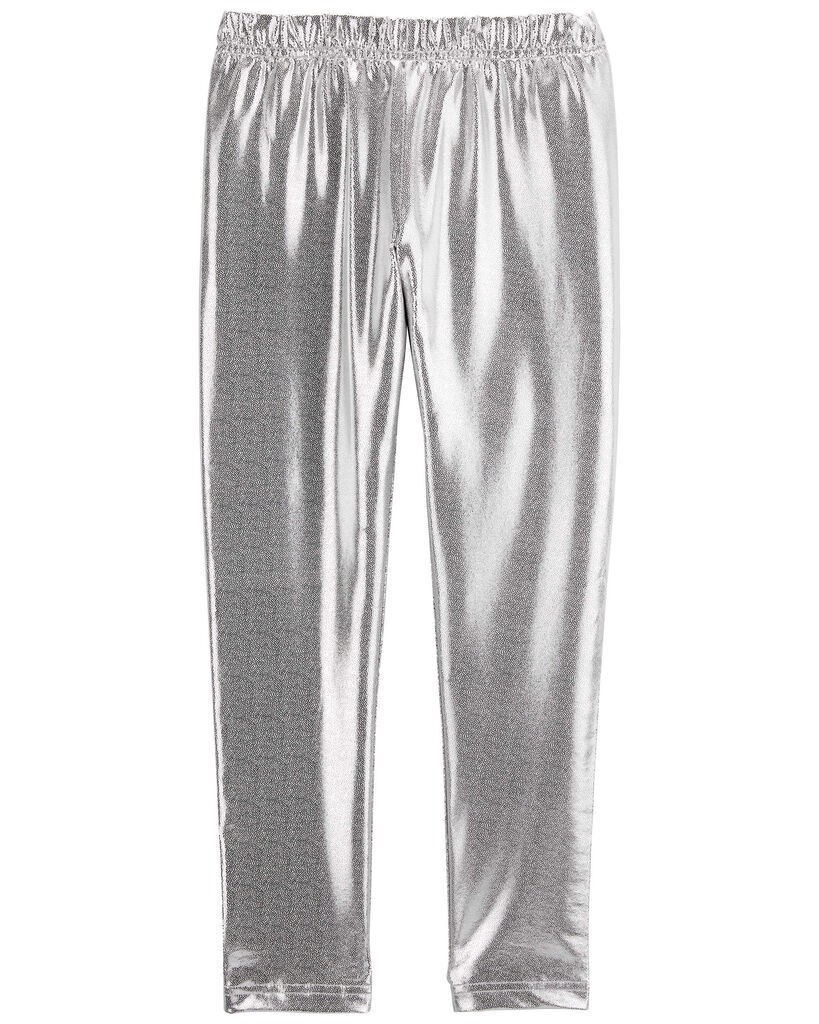 slide 3 of 3, Carter's Kid Metallic Leggings Silver 12, 1 ct