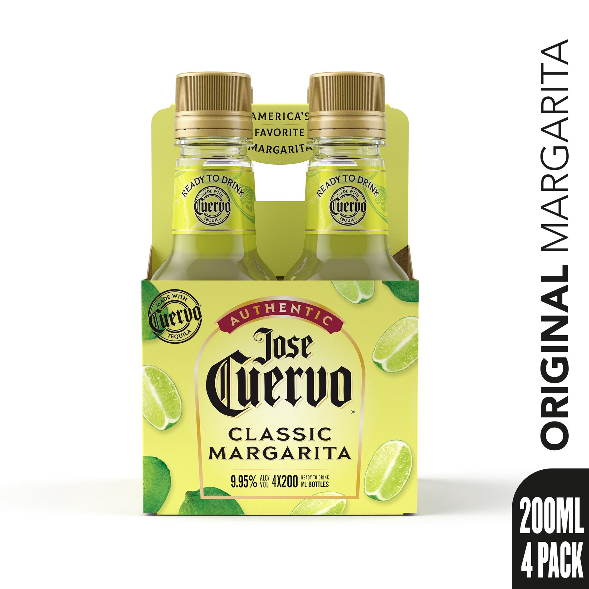 slide 1 of 5, Jose Cuervo Authentic Margarita Classic Lime Ready to Drink Cocktail - 4-200 ml, 4 ct; 200 ml