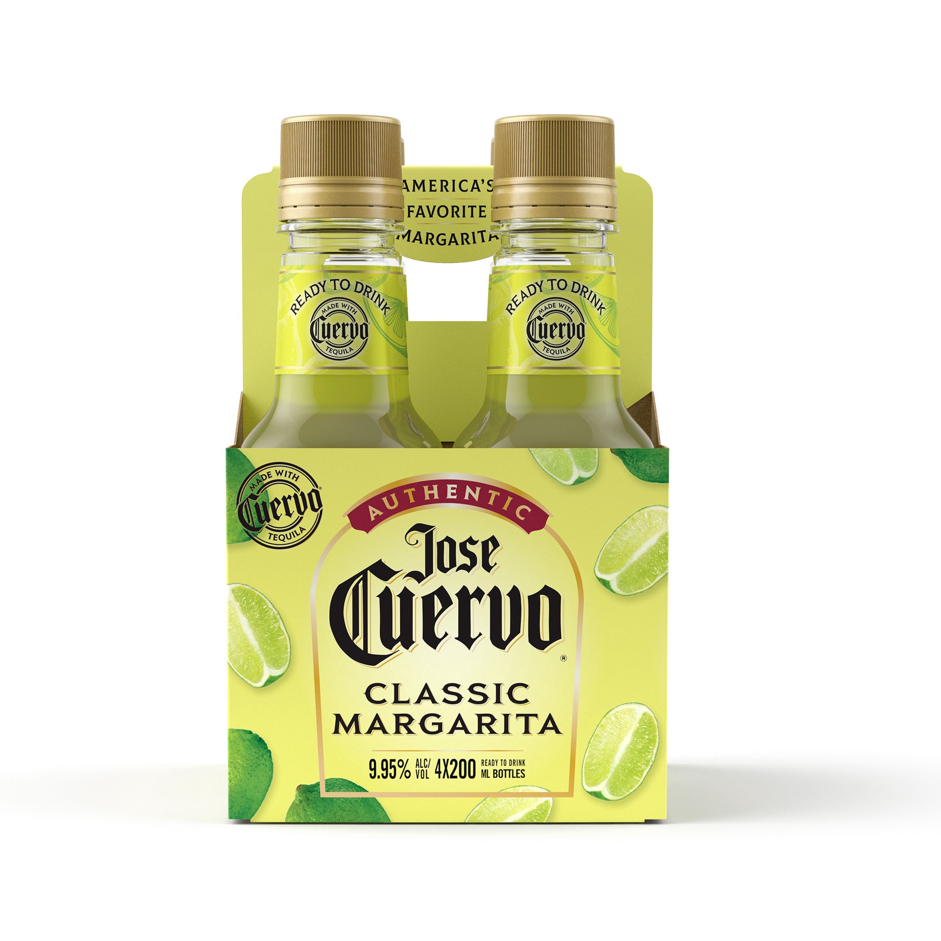 slide 1 of 5, Jose Cuervo Authentic Margarita Classic Lime Ready to Drink Cocktail - 4-200 ml, 4 ct; 200 ml