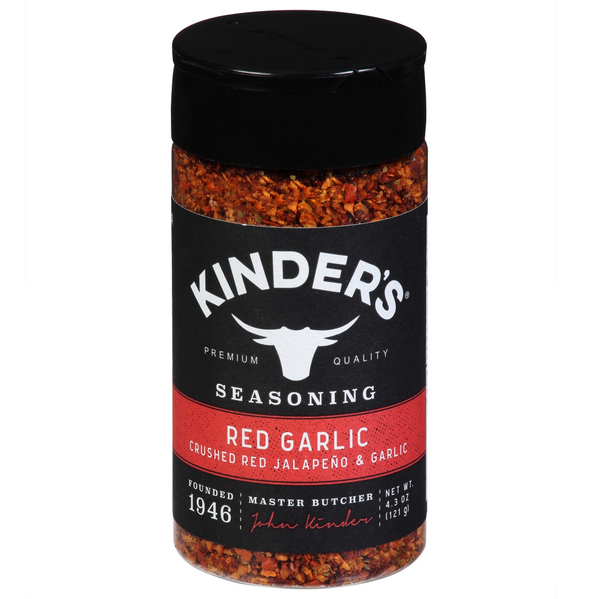 slide 7 of 14, Kinder's Red Jalapeno Garlic Seasoning 4.3 oz, 4.3 oz