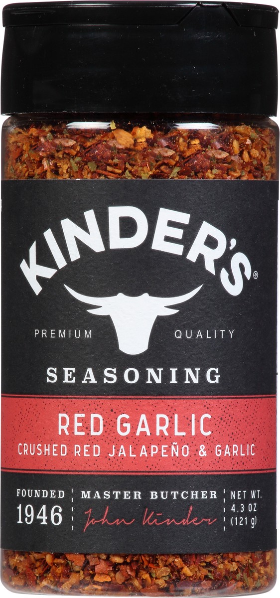 slide 6 of 14, Kinder's Red Jalapeno Garlic Seasoning 4.3 oz, 4.3 oz