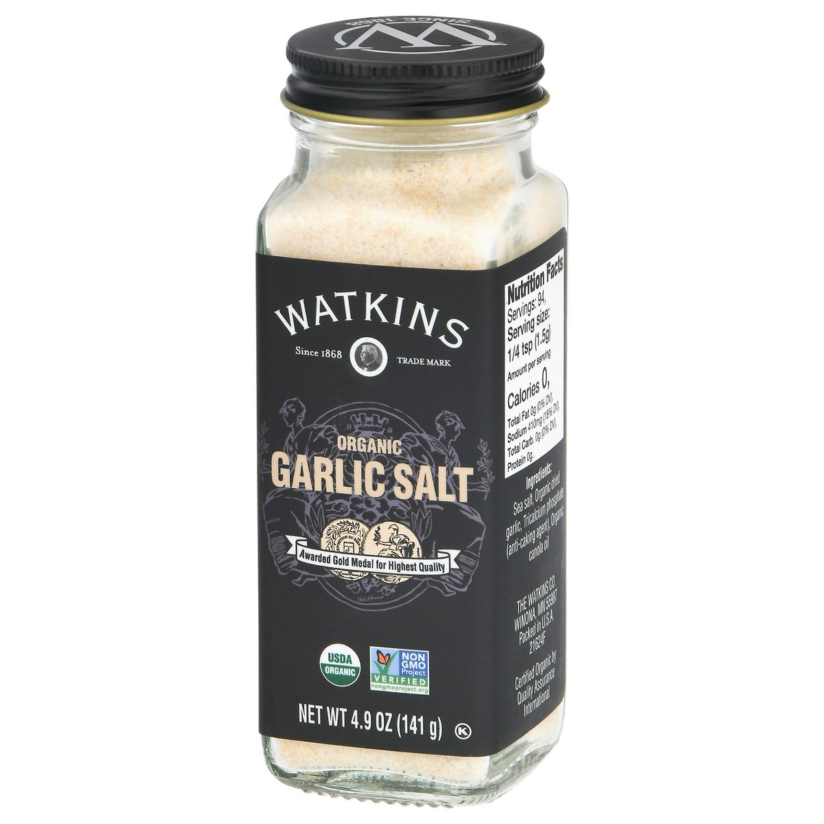 slide 2 of 12, Watkins Organic Garlic Salt 4.9 oz, 4.9 oz