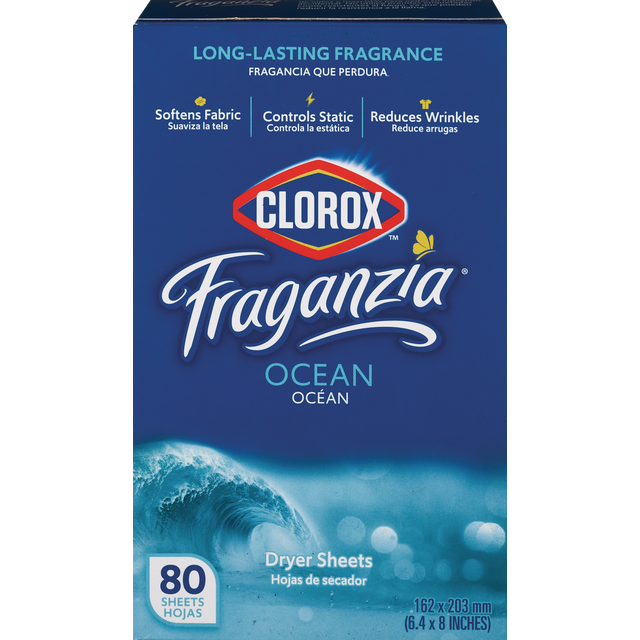 slide 1 of 1, CLOROX Dryer Sheets 80Ct Ocean, 1 ct