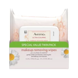 Aveeno Ultra-Calming Makeup Removing Wipes, Twin Pack