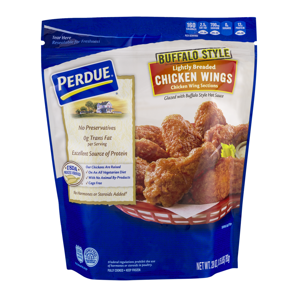 slide 1 of 3, Perdue Glazed Breaded Buffalo Wings, 28 oz