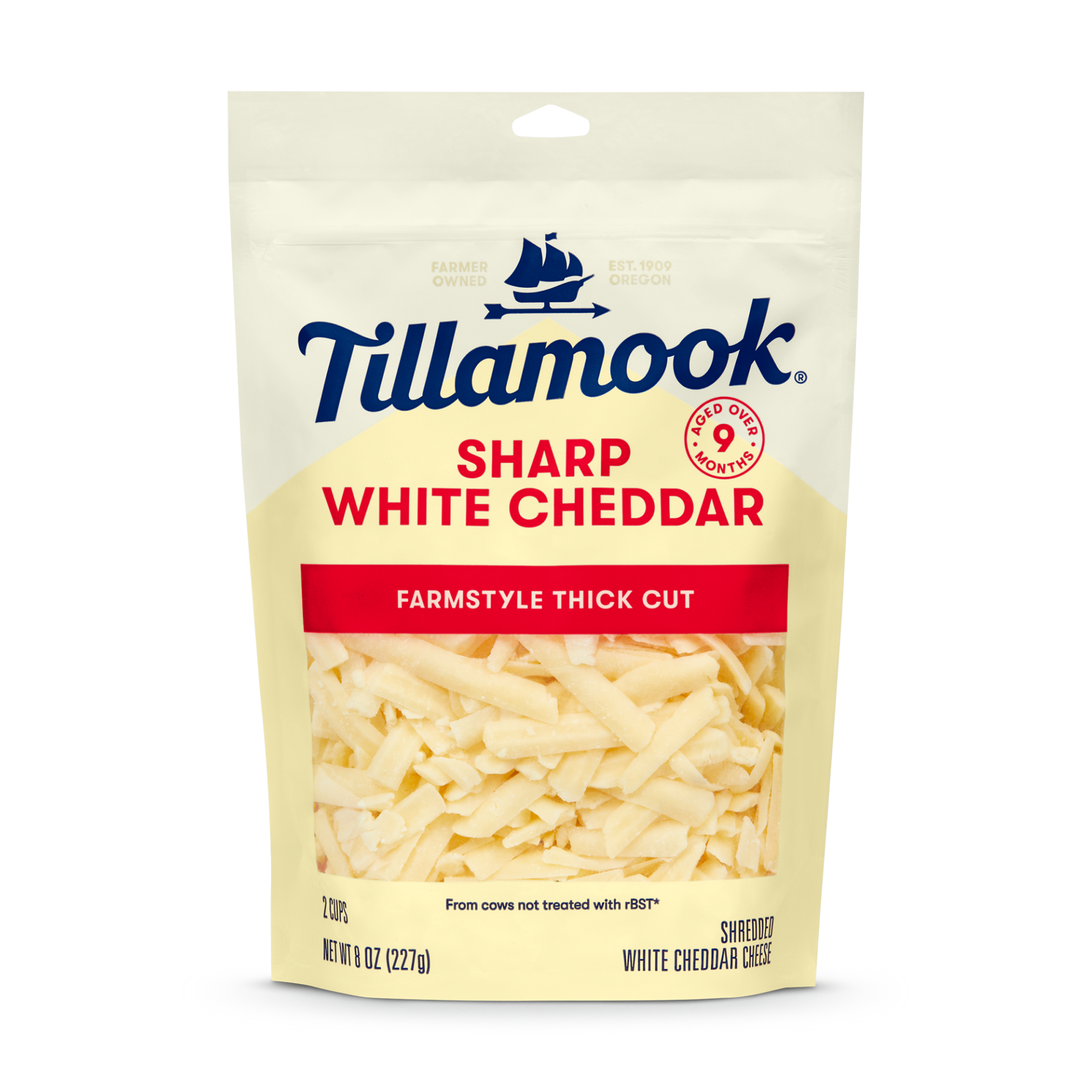 slide 1 of 4, Tillamook Sharp White Cheddar Shredded Cheese - 8oz, 