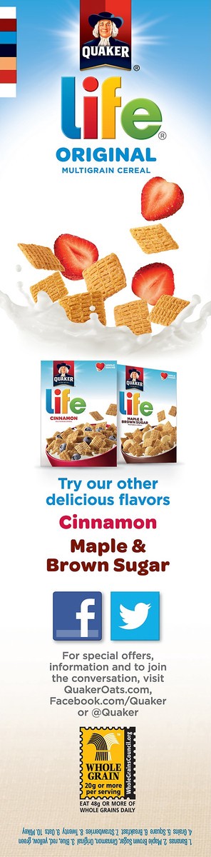 slide 3 of 8, Quaker Cereal, Multigrain, Original, 21.6 oz