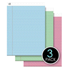 slide 8 of 9, iQ Pastel Legal Pads 8.5x11- Asst - 50sh/pad, 3 ct; 16 lb