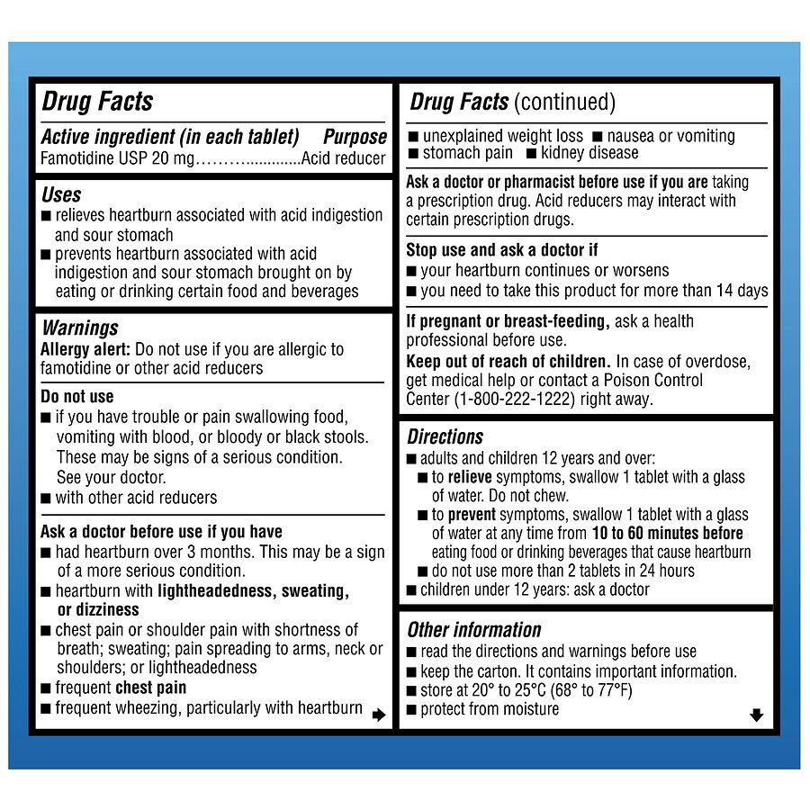 slide 4 of 4, Walgreens Maximum Strength Acid Controller, 20 mg, Tablets, 75 ct