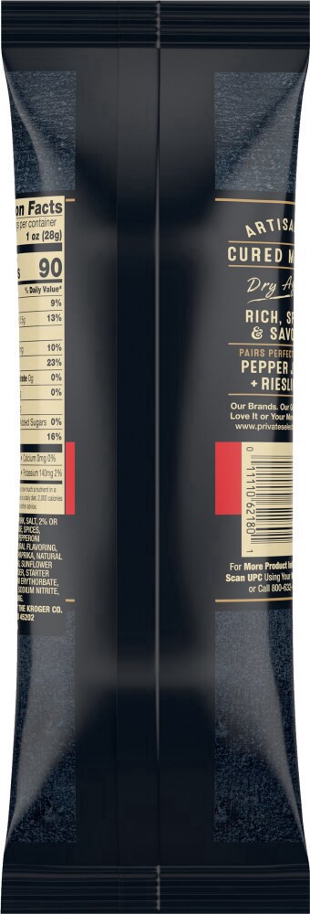 slide 5 of 6, Private Selection Artisanal Dry Aged Cured Hot Pepperoni, 6 oz