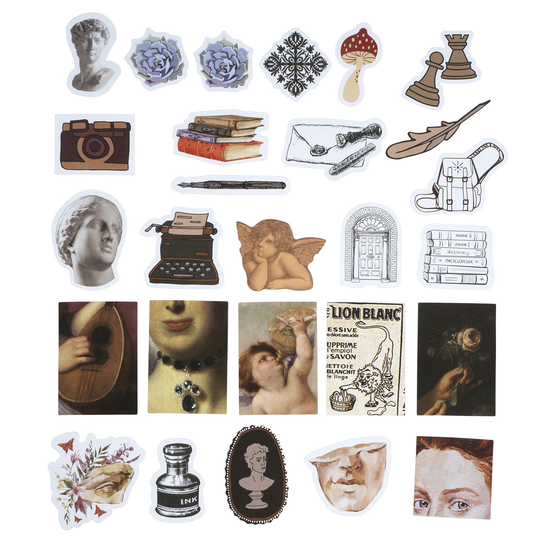 slide 4 of 4, Dark Academia Ephemera By Recollections, 0.5 in to 4.5 in