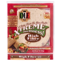 Olé Mexican Foods Xtreme Wellness High Fiber Low Carb Tortilla Wraps