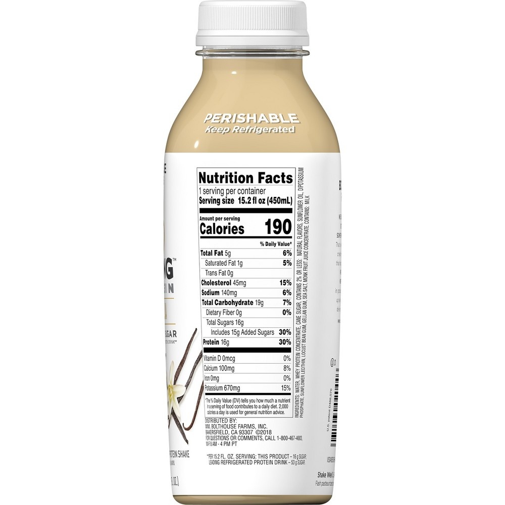 slide 3 of 7, Bolthouse Farms B Strong Protein Vanilla Shake, 15.2 fl oz
