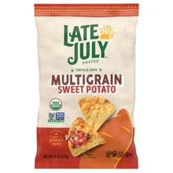Late July Snacks Late July Sweet Potato Multigrain Organic Tortilla Chips, 7.5 Oz Bag