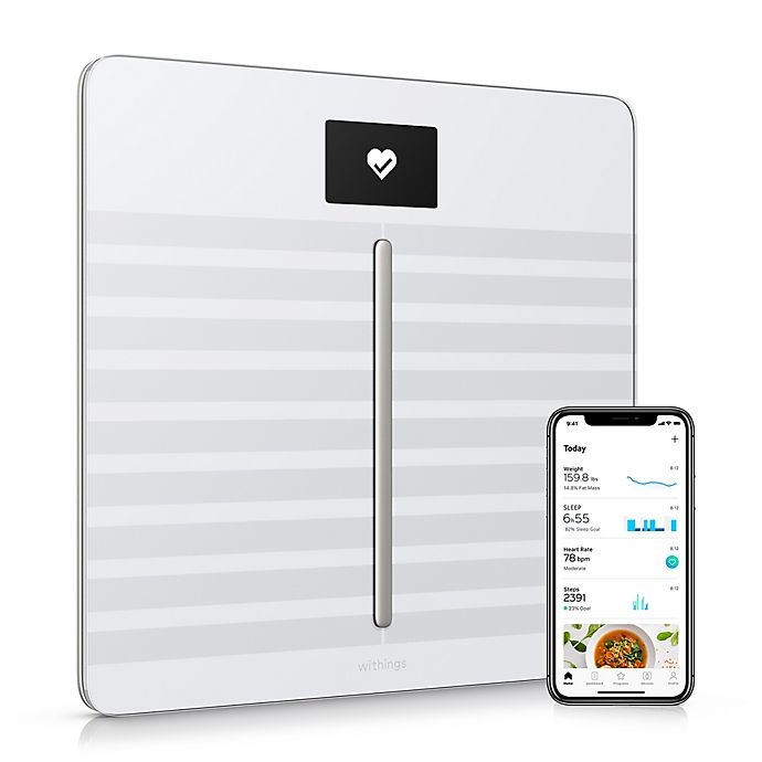 slide 1 of 12, Withings Body Cardio/Body Composition Heart Rate & Wi-Fi Smart Scale with App - White, 1 ct