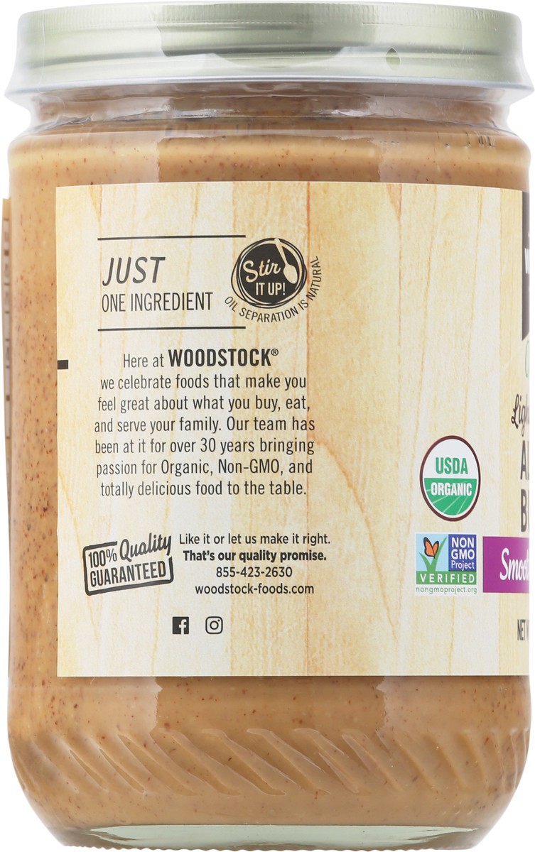 slide 12 of 13, Woodstock Smooth & Unsalted Lightly Toasted Organic Almond Butter 16 oz, 16 oz