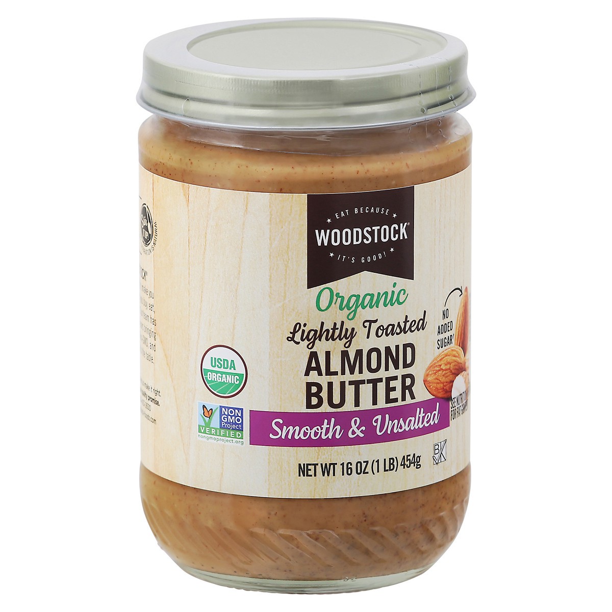 slide 13 of 13, Woodstock Smooth & Unsalted Lightly Toasted Organic Almond Butter 16 oz, 16 oz