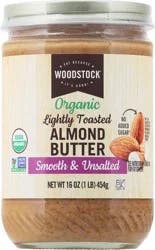 Woodstock Smooth & Unsalted Lightly Toasted Organic Almond Butter - 16 oz
