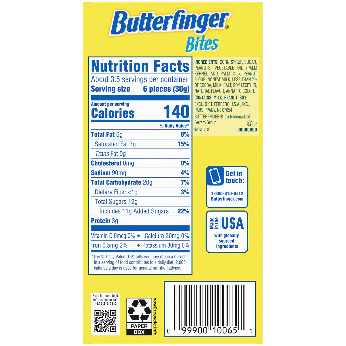 slide 5 of 9, BUTTERFINGER BITES Candy Bars 3.5 oz. Box, 3.5 oz