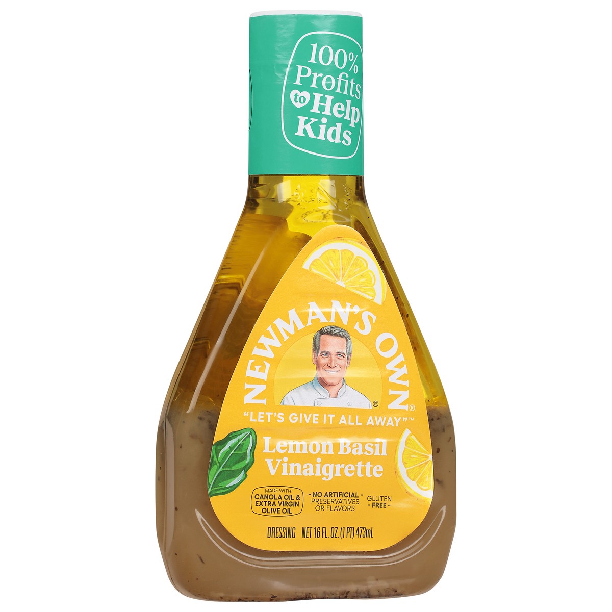 slide 4 of 9, Newman's Own Lemon Basil Vinaigrette Dressing 16 fl oz, 16 fl oz