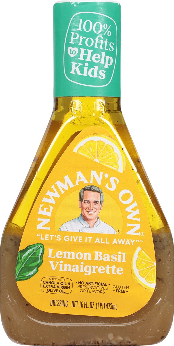 slide 9 of 9, Newman's Own Lemon Basil Vinaigrette Dressing 16 fl oz, 16 fl oz