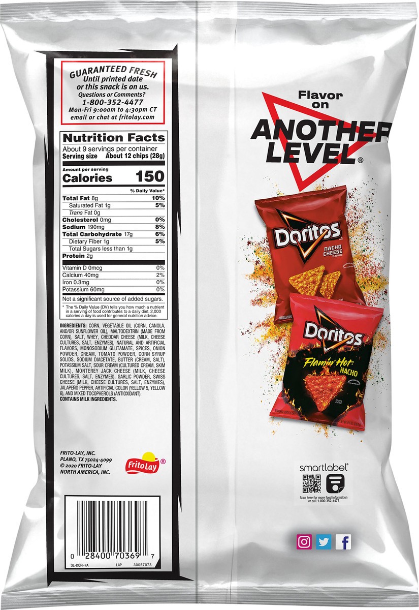 slide 2 of 4, Doritos Tortilla Chips, Jumpin' Jack Cheese Flavored, 9.25 oz