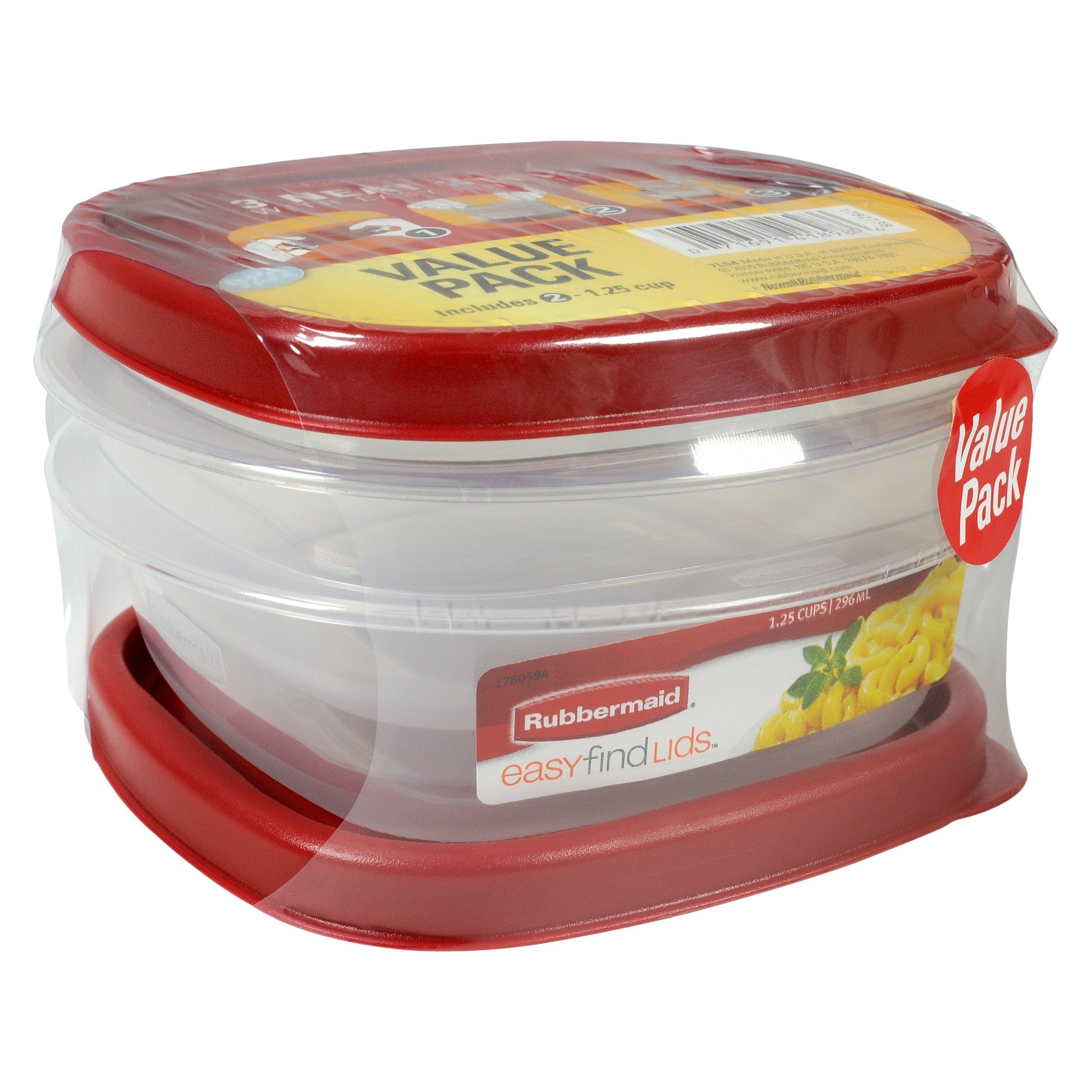 slide 1 of 1, Rubbermaid Easy Find Lids Food Storage Container, 2 ct