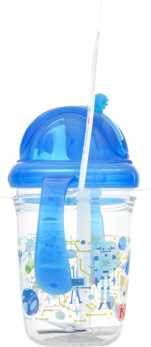 slide 4 of 9, Nuby 12m+ Flip N' Sip Soft Straw Trainer Cup 1 ea, 1 ct