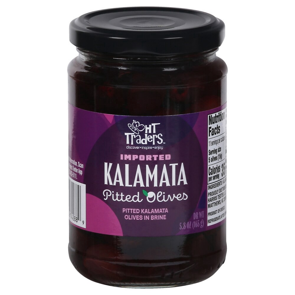 slide 2 of 2, Ht Traders Imported Kalamata Pitted Olives, 5.8 oz