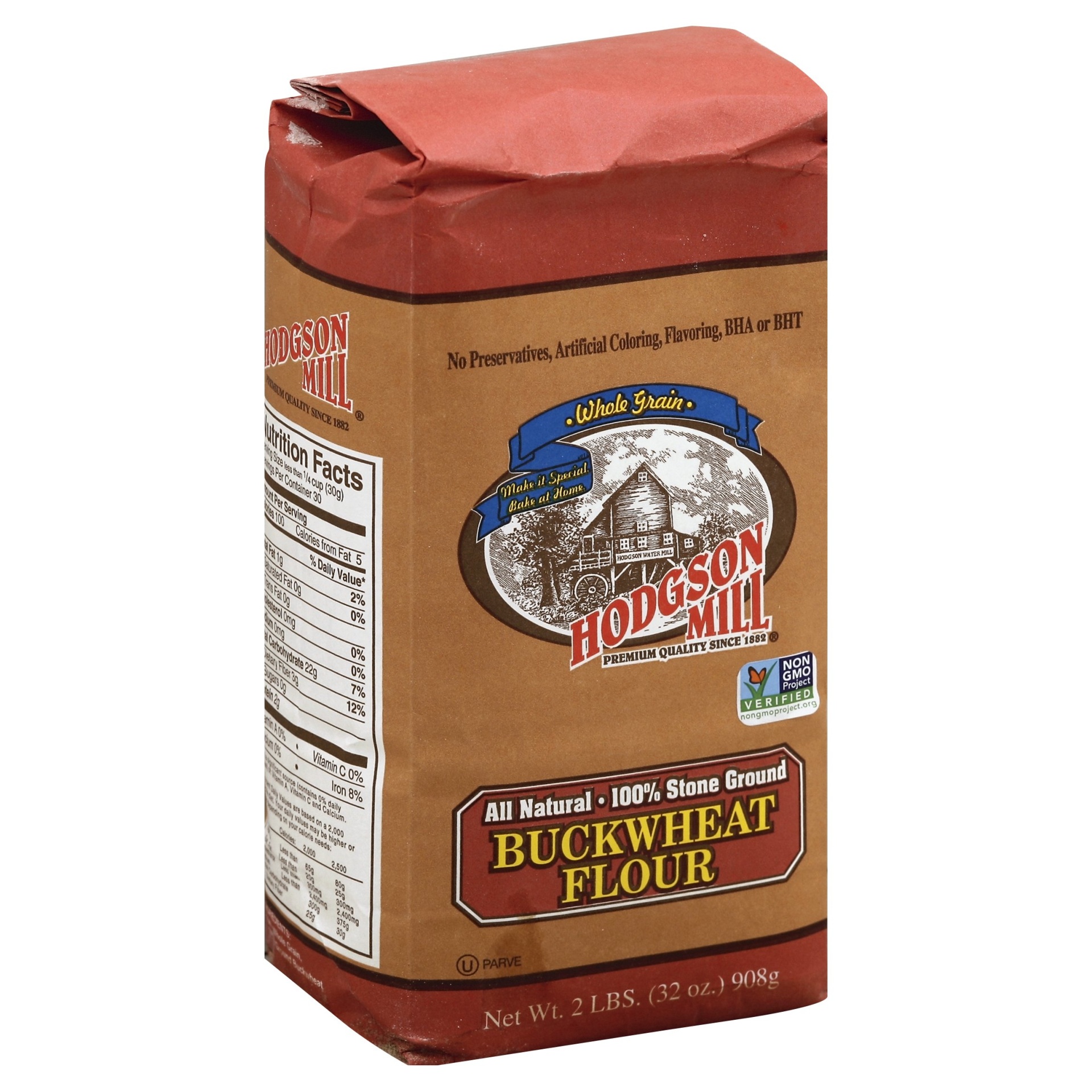 slide 1 of 1, Hodgson Mill Buckwheat Flour, 2 lb