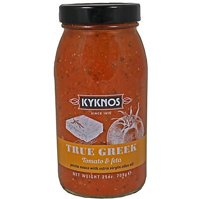 slide 1 of 1, Kyknos True Greek Tomato & Feta Pasta Sauce, 25 oz