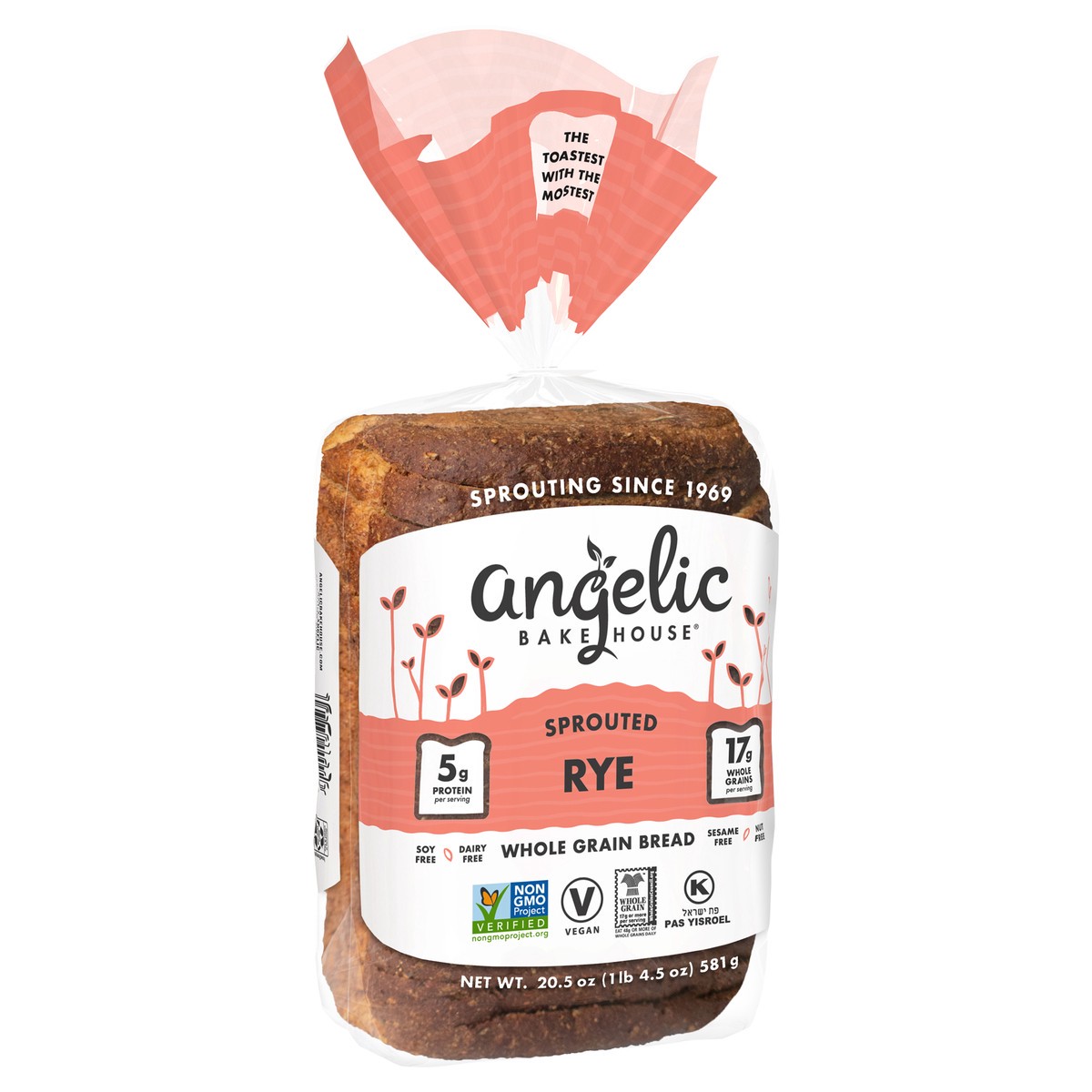slide 2 of 11, Angelic Bakehouse Sprouted Rye Whole Grain Bread 20.5oz Loaf, 1 ct
