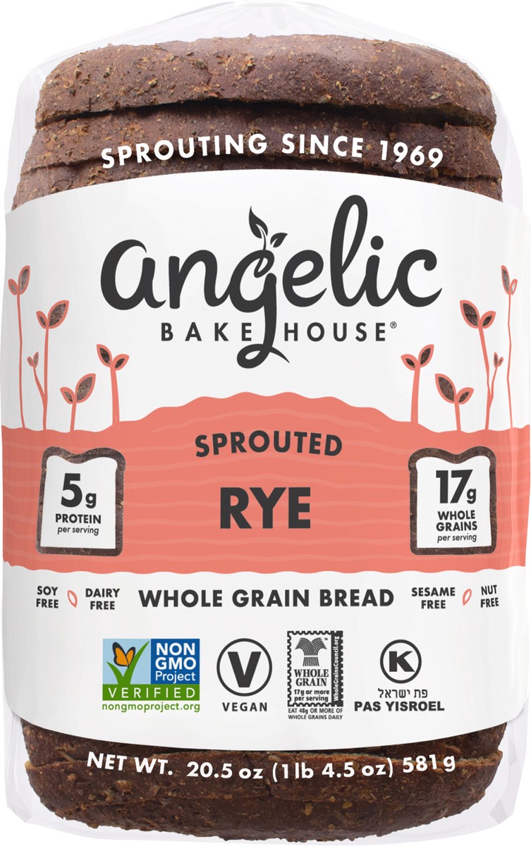 slide 9 of 11, Angelic Bakehouse Sprouted Rye Whole Grain Bread 20.5oz Loaf, 1 ct