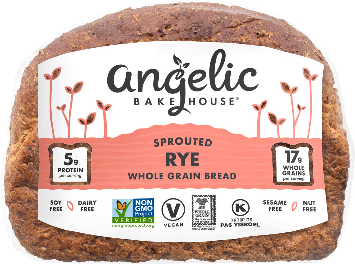 slide 5 of 11, Angelic Bakehouse Sprouted Rye Whole Grain Bread 20.5oz Loaf, 1 ct