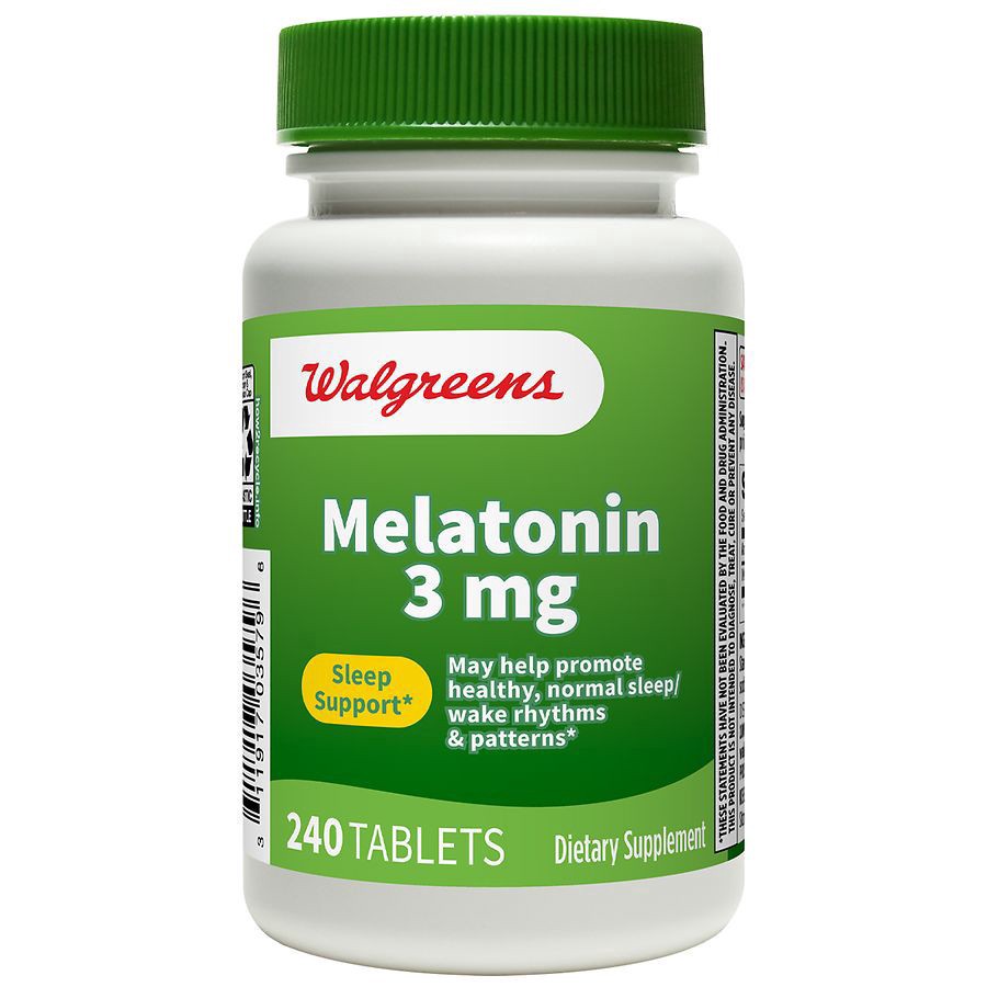 slide 1 of 4, Walgreens Melatonin 3mg Tablets, 240 ct