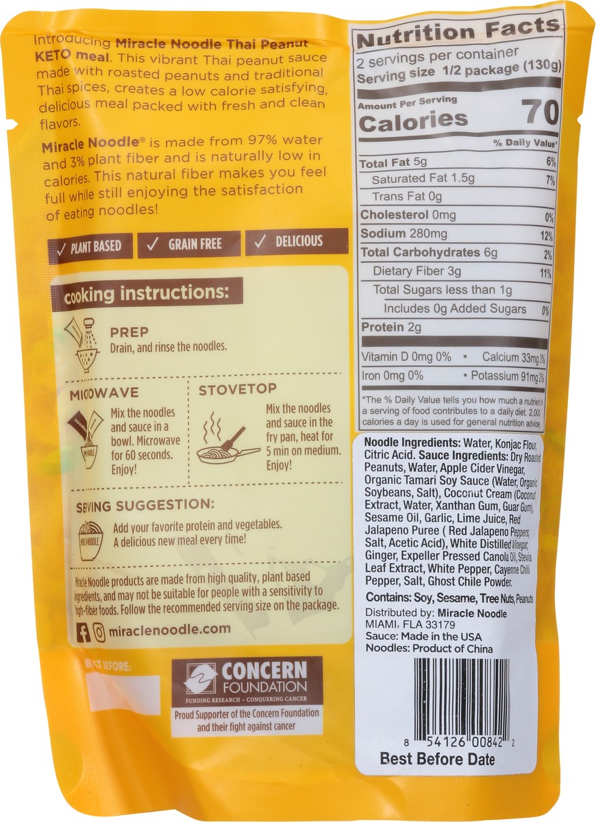 slide 3 of 9, Miracle Noodle Kitchen Thai Peanut Keto Meal 9.2 oz, 9.2 oz