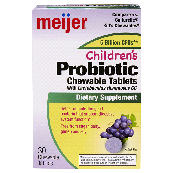 slide 1 of 1, Children's Probiotic Chewable Tablets, 30 ct