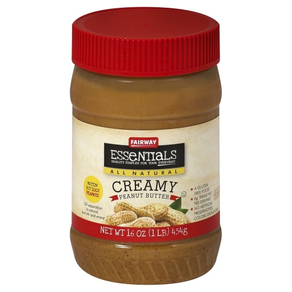 slide 1 of 1, Fairway All Natural Peanut Butter Creamy, 16 oz