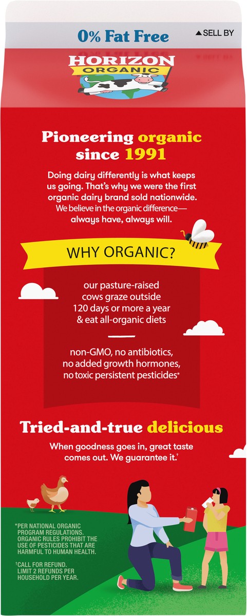 slide 9 of 15, Horizon Organic High Vitamin D Nonfat Milk, High Vitamin D Milk, 64 FL OZ Half Gallon Carton, 64 fl oz