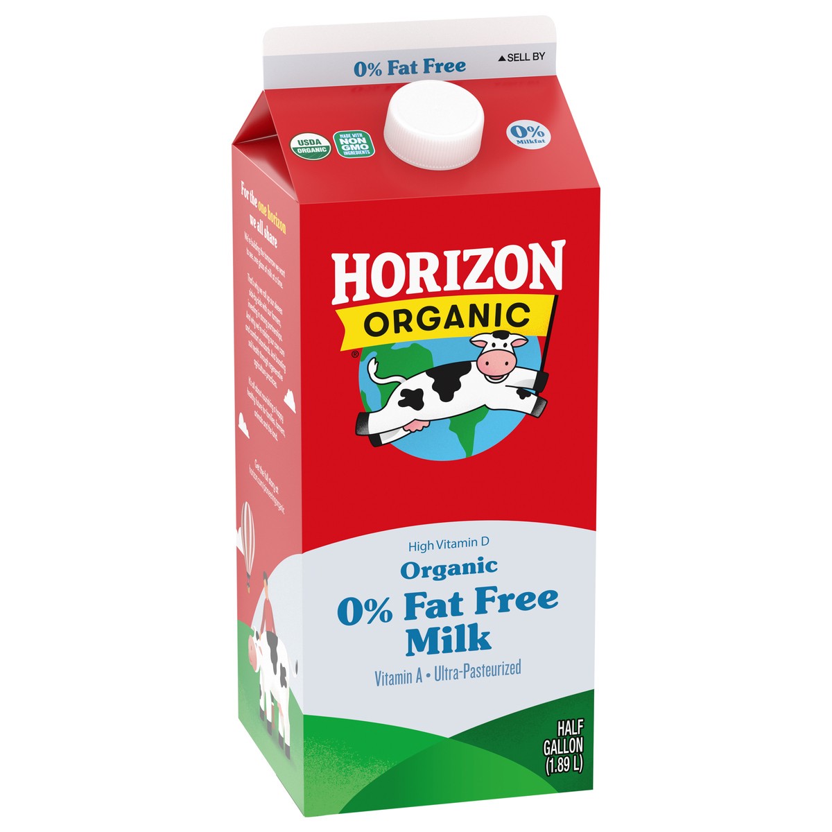 slide 6 of 15, Horizon Organic High Vitamin D Nonfat Milk, High Vitamin D Milk, 64 FL OZ Half Gallon Carton, 64 fl oz