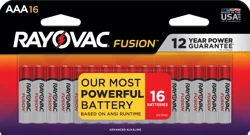 Rayovac Fusion Aaa Batteries, Triple A Alkaline Batteries