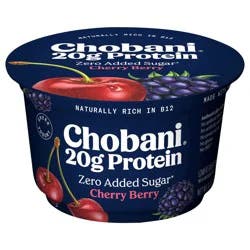 Chobani 20G Protein Greek Lowfat Cherry Berry Yogurt 6.7 Oz
